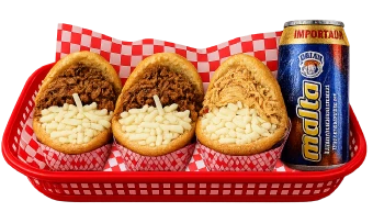 Combo Arepas y Malta